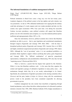 The informal foundations of coalition management in Brazil