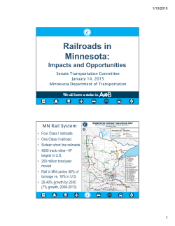 Railroads in Minnesota: Impacts and