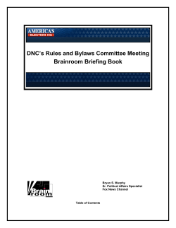 DNC`s Rules and Bylaws Committee Meeting Brainroom