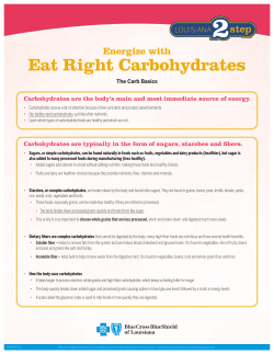 Energize With Carbohydrates