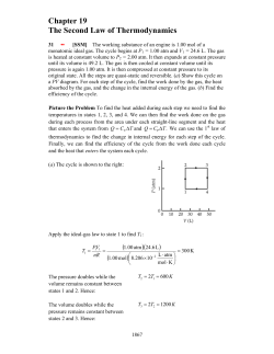 Chapter 19 The Second Law of Thermodynamics