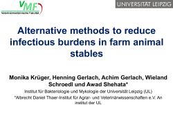 Alternative methods to reduce infectious burdens in farm animal