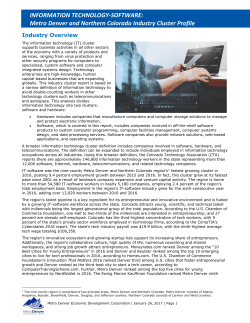 INFORMATION TECHNOLOGY-SOFTWARE: Metro Denver and