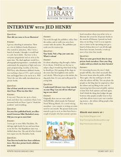 IntervIew WITH Jed Henry