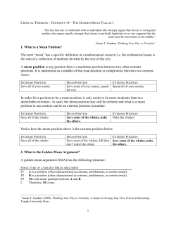 1 1. What is a Mean Position? The term &ldquo;mean&rdquo; has a specific