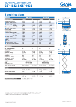Scissor lift specifications