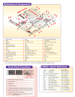 Motherboard Components P4DC6+ Quick Reference