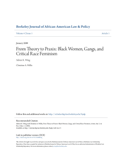 From Theory to Praxix: Black Women, Gangs, and Critical Race