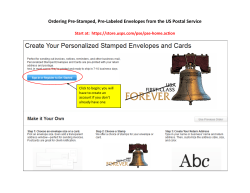 Ordering Pre-Stamped, Pre-Labeled Envelopes from the US Postal