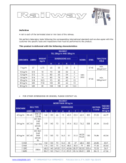 RAILWAY TILL 20kg/m AND 30kg/m DIMENSIONS mm DENOMIN