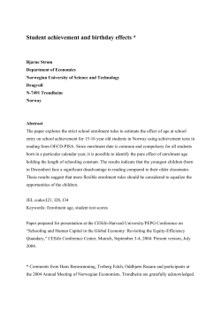 Student achievement and birthday effects