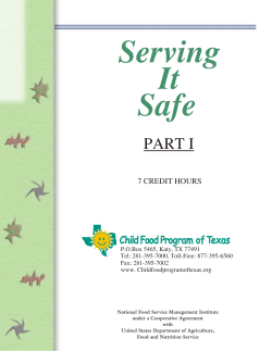 Serving It Safe - Child Food Program of Texas