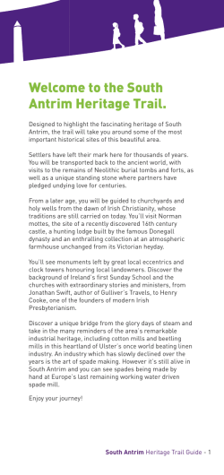 Welcome to the South Antrim Heritage Trail.