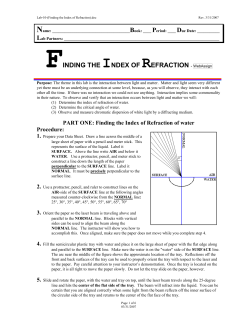 Lab-10-(Finding the Index of Refraction)