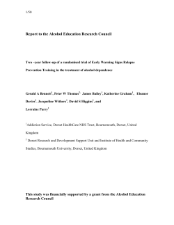 The Final Report - Alcohol Research UK