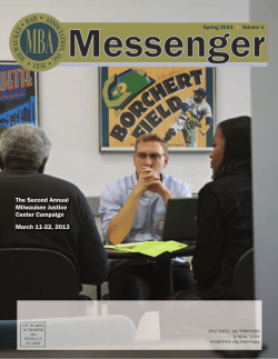 Spring 2013 Messenger - Milwaukee Bar Association