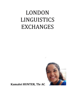 London linguistic exchanges Hunter Kamalei TAC