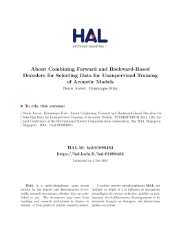 About Combining Forward and Backward-Based - HAL