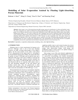 Modelling of Solar Evaporation Assisted by Floating Light