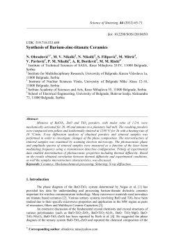 Synthesis of Barium-zinc-titanate Ceramics