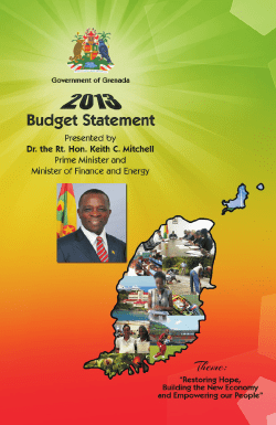 2013 Budget Statement - Government of Grenada