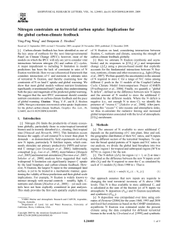 Nitrogen constraints on terrestrial carbon uptake: Implications
