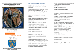 Latin and vernacular: Texts, transitions and tensions in the Middle