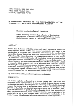 MORPHOMETRIC ANALYSIS OF THE