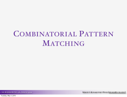 combinatorial pattern matching