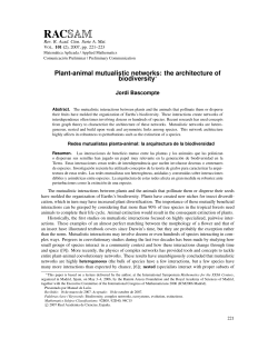 Plant-animal mutualistic networks: the architecture of biodiversity