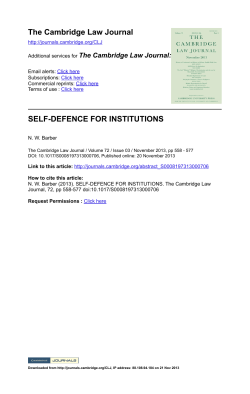 The Cambridge Law Journal SELF