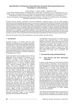 Quantification of Emissions Generated from Domestic Burning