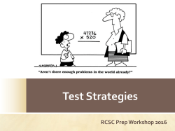 Multiple Choice Strategies - VLE-CLCS