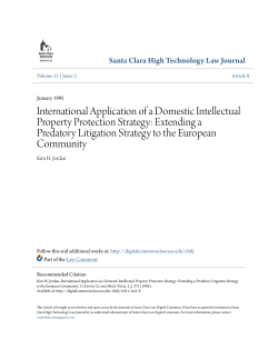 International Application of a Domestic Intellectual Property