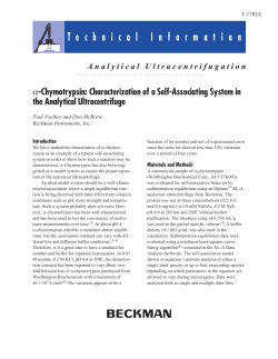 Characterization of a Self-Associating System in