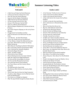 List of Tales2Go audiobooks by grade level