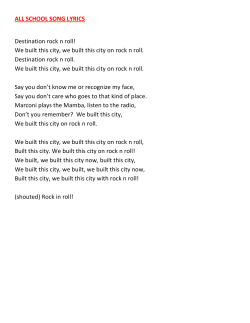 SCHOOL SONG LYRICS Destination rock n roll!