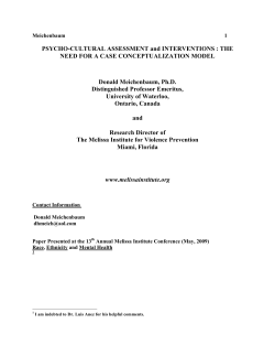 Psycho-cultural Assessment