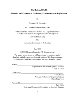 The Rational Child: Theories and Evidence in Prediction