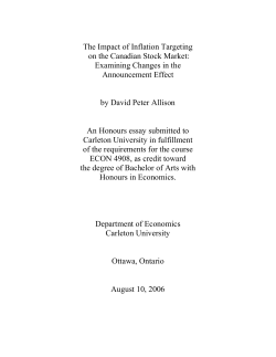 The Impact of Inflation Targeting on the