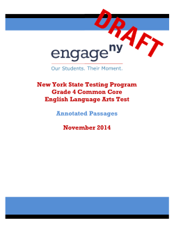 Grade 4 ELA Sample Annotated Passages