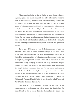 The postmodern Indian writing in English in novel