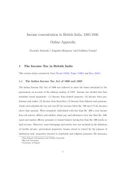 Income concentration in British India, 1885