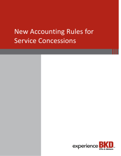 New Accounting Rules for Service Concessions