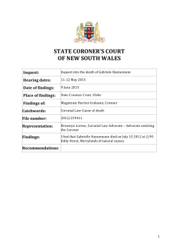 Inquest into the death of Gabriele HANNEMANN