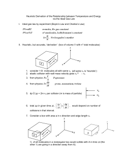 Heuristic Derivation of the Relationship between Temperature and