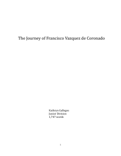The Journey of Francisco Vazquez de Coronado