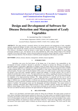 Design and Development of Software for Disease