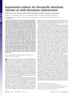 Experimental evidence for interspecific directional selection on moth