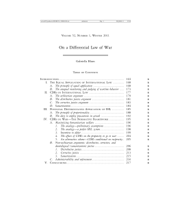 On a Differential Law of War - Harvard International Law Journal